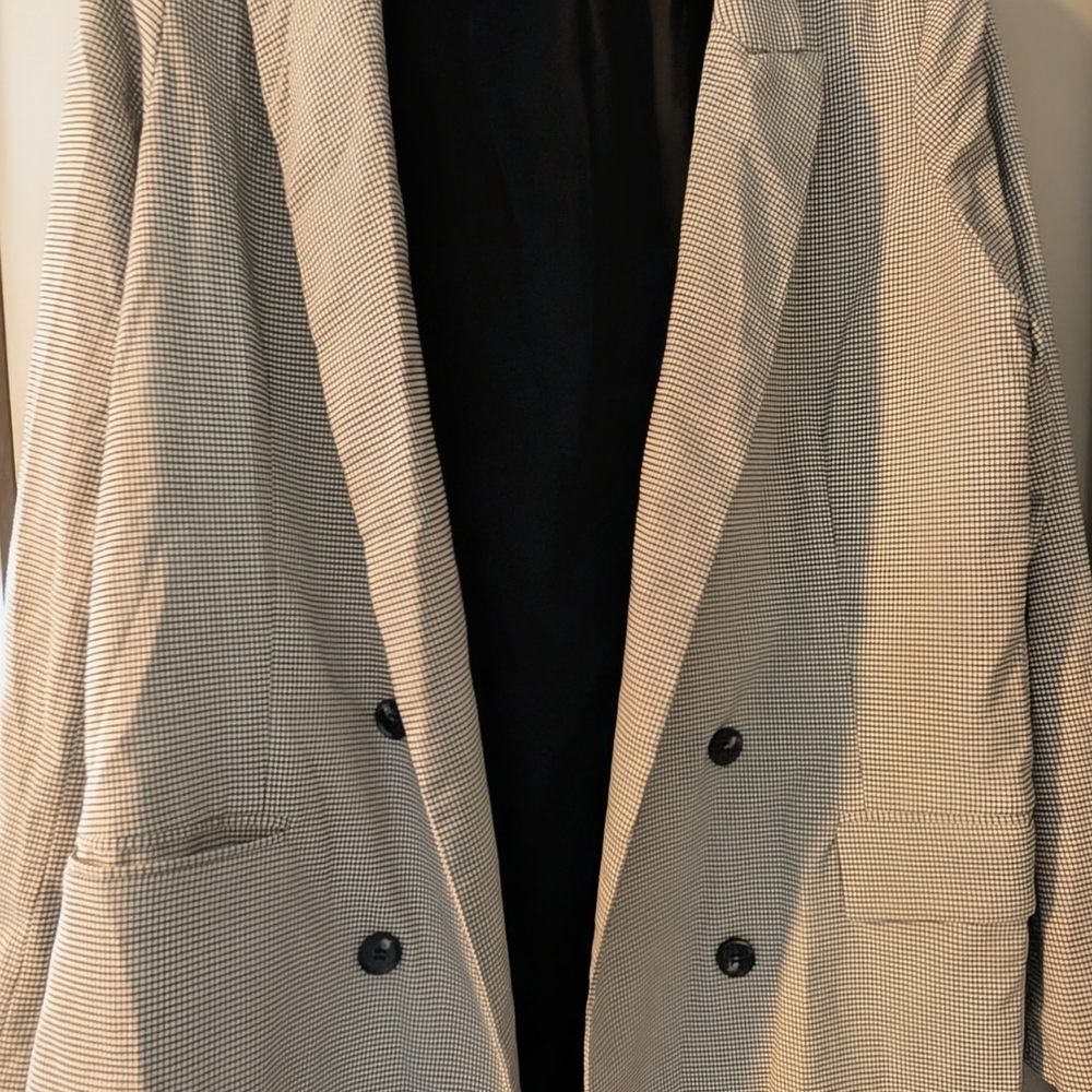 Rachel Zoe Black and White Houndstooth Blazer
